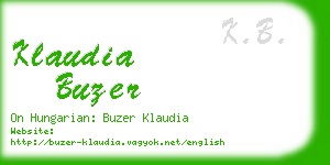 klaudia buzer business card